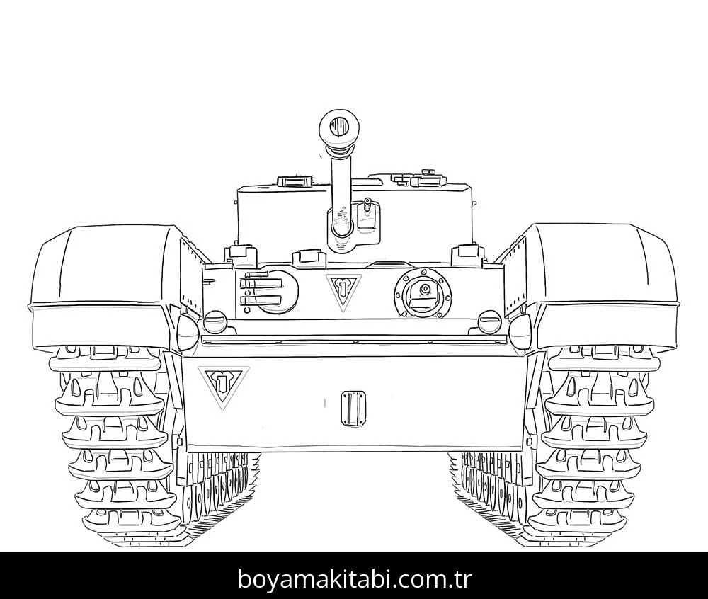 Tank boyama sayfası – eğitici aktivite, yaratıcılık