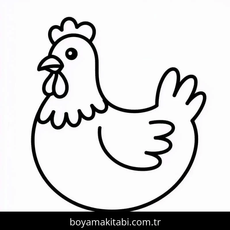 Tavuk boyama sayfası – ücretsiz yazdır, boyama etkinliği