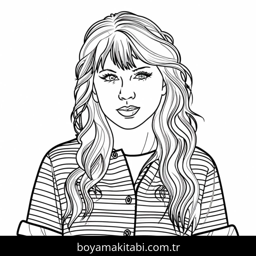 Taylor Swift boyama sayfası #48 – doğum günü partisi aktivitesi, ekran süresine alternatif