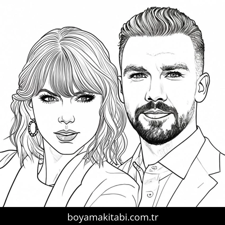 Taylor Swift boyama sayfası #57 – A4 baskıya uygun, ücretsiz yazdır