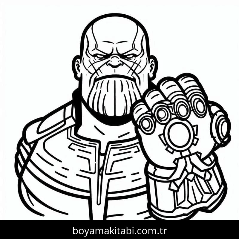 Thanos boyama sayfası #32 – hayal gücünü besler, tamamen ücretsiz