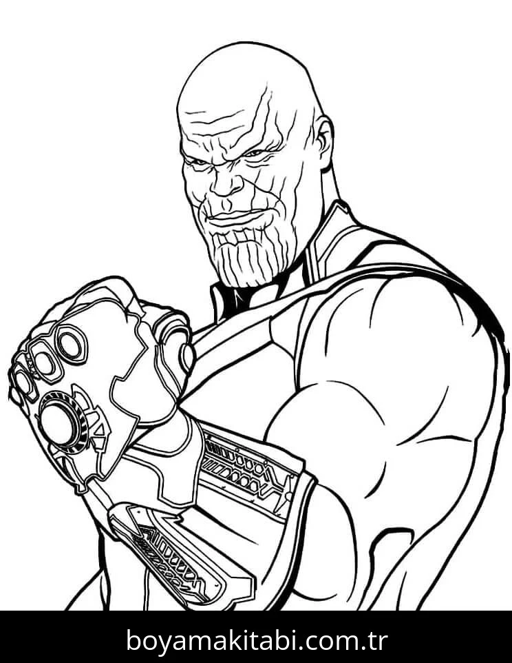 Thanos boyama sayfası – boyama etkinliği, çocuk aktivitesi