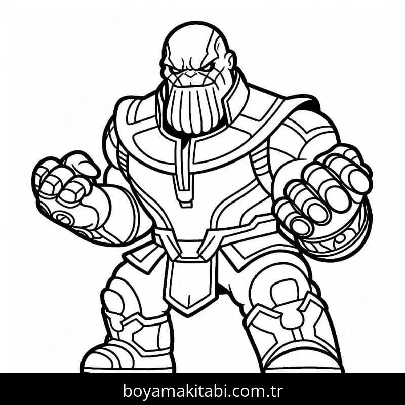 Thanos boyama sayfası – keyifli zaman, renkli çizimler