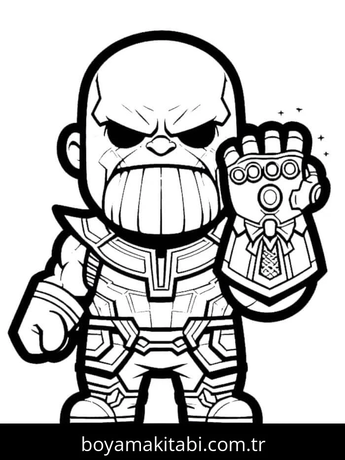 Thanos boyama sayfası – yaratıcılık, eğlenceli etkinlik