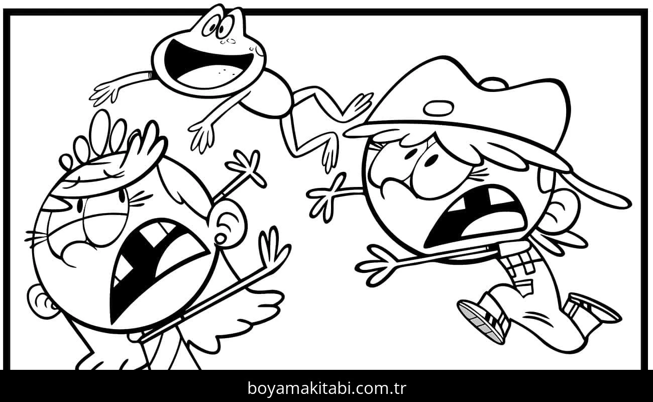 The Loud House boyama sayfası – kolay boyama, eğitici aktivite