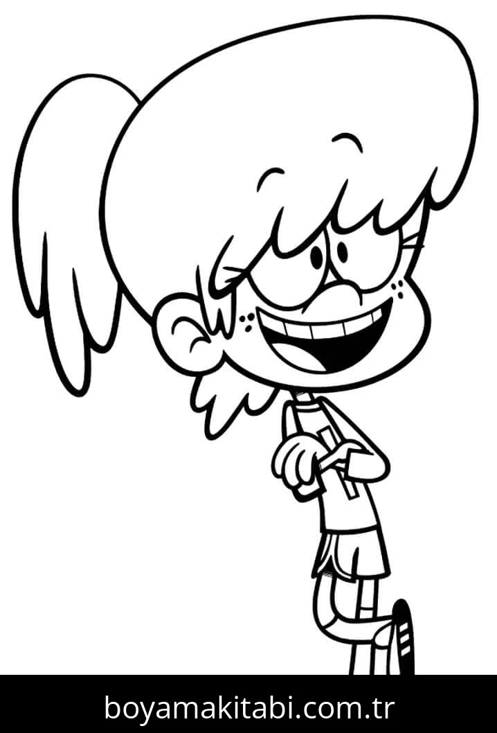 The Loud House boyama sayfası – sevimli karakter, sanatsal çalışma