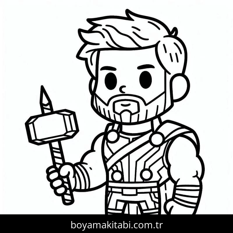 Thor boyama sayfası – eğitici aktivite, yaratıcılık