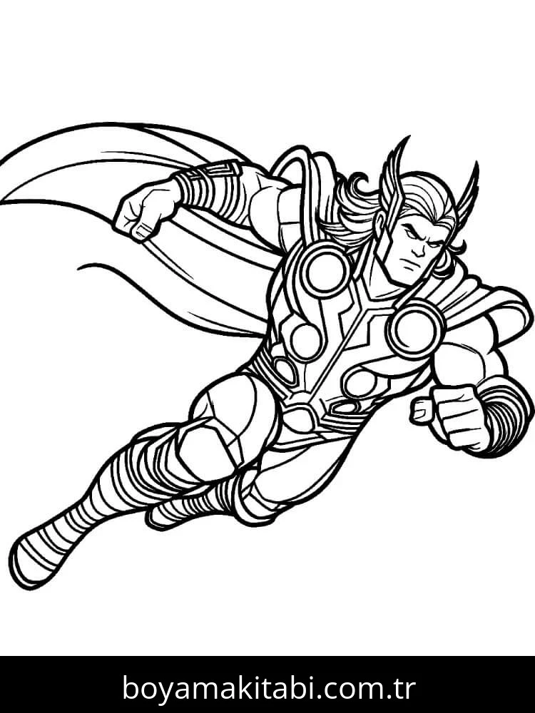 Thor boyama sayfası – yaratıcılığı geliştirir, keyifli zaman