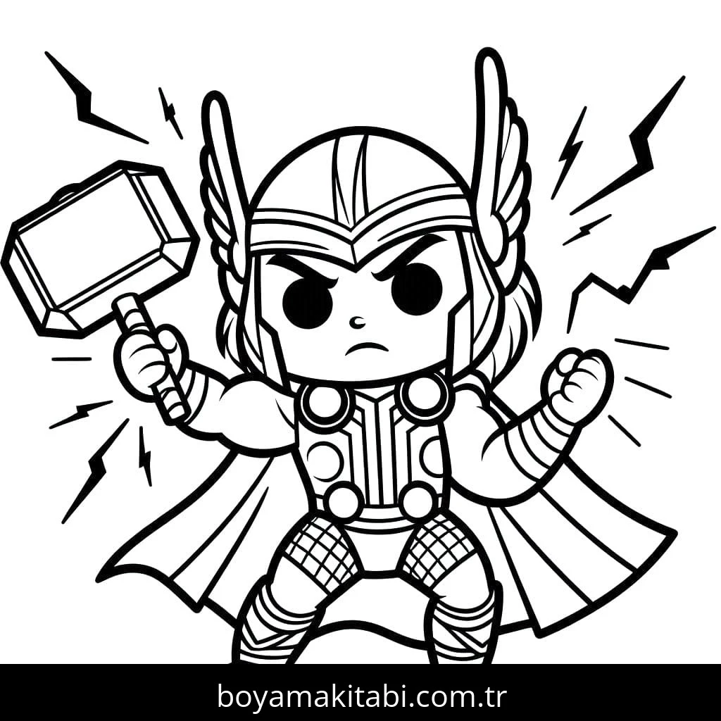 Thor boyama sayfası – okul öncesi, evde etkinlik