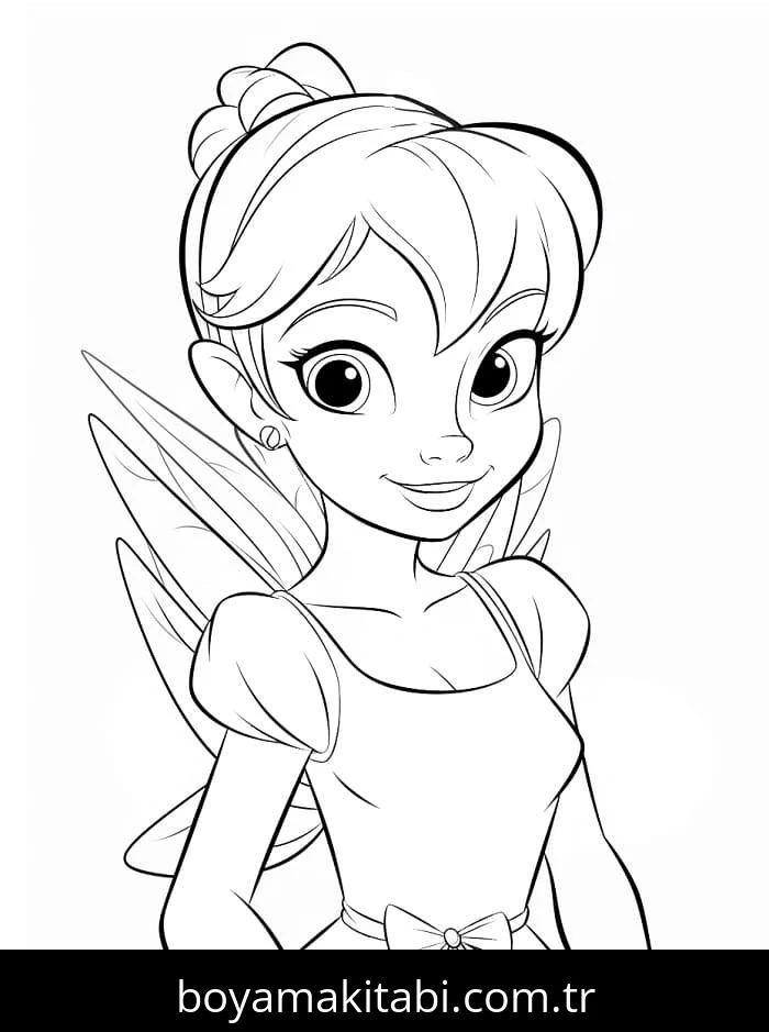 Tinkerbell boyama sayfası – keyifli zaman, renkli çizimler