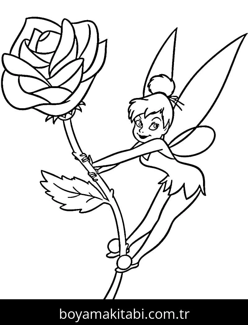 Tinkerbell boyama sayfası – evde etkinlik, ücretsiz yazdır