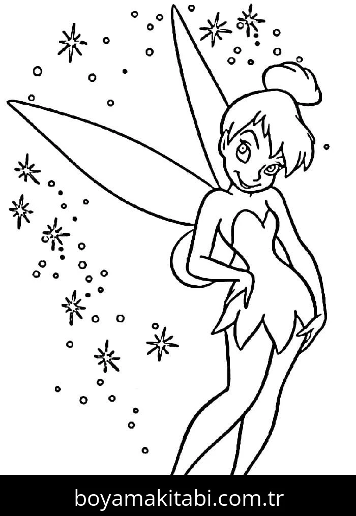 Tinkerbell boyama sayfası – ücretsiz yazdır, boyama etkinliği