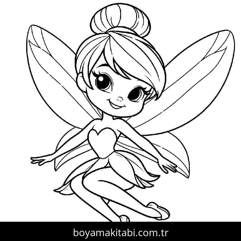 Tinkerbell boyama sayfası – eğitici aktivite, yaratıcılık