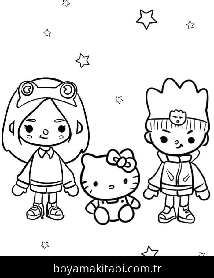 Toca Boca boyama sayfası – boyama çalışması, yaratıcılığı geliştirir