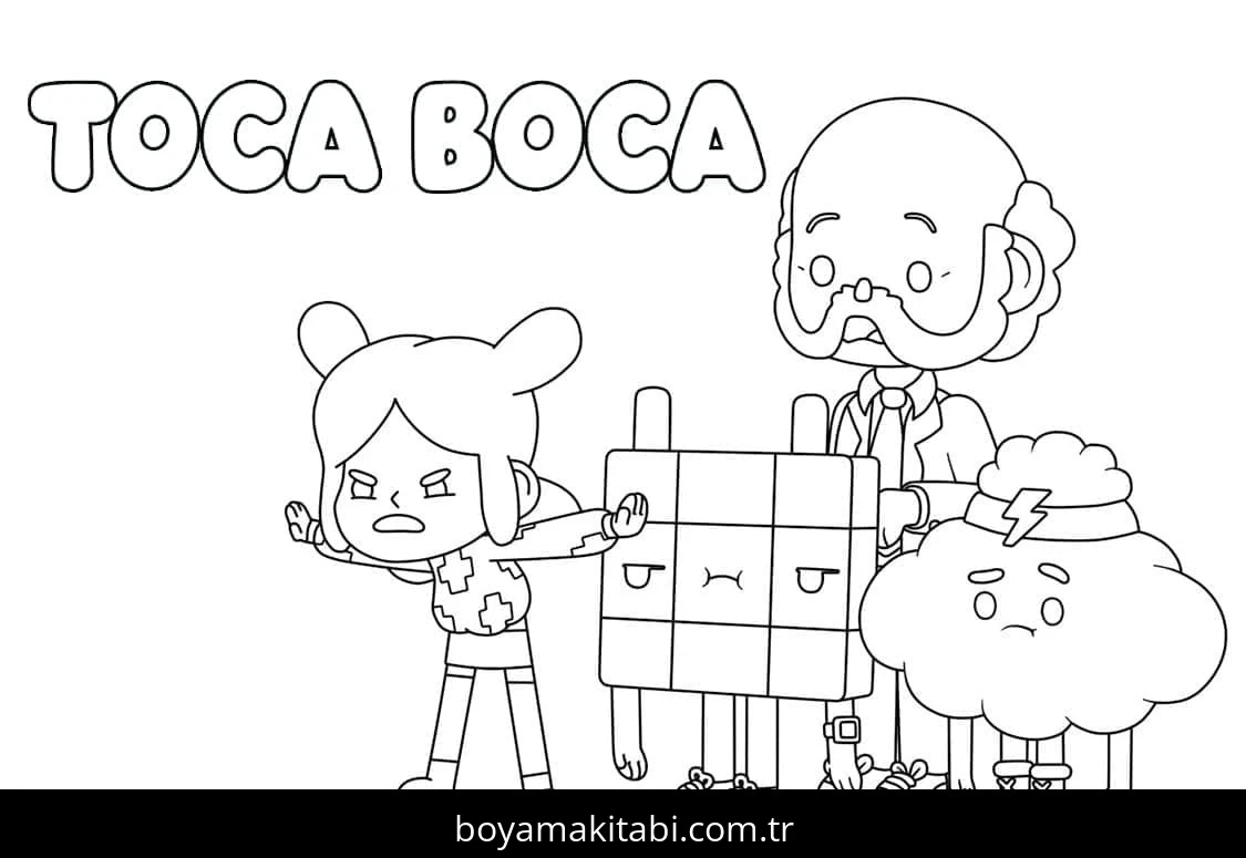 Toca Boca boyama sayfası – yaratıcılık, eğlenceli etkinlik