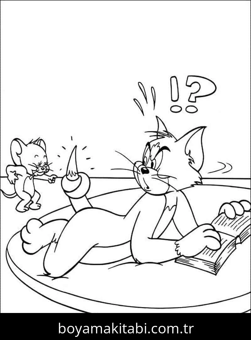 Tom Ve Jerry boyama sayfası #70 – çocuklarla kaliteli zaman, yaratıcılığı geliştirir