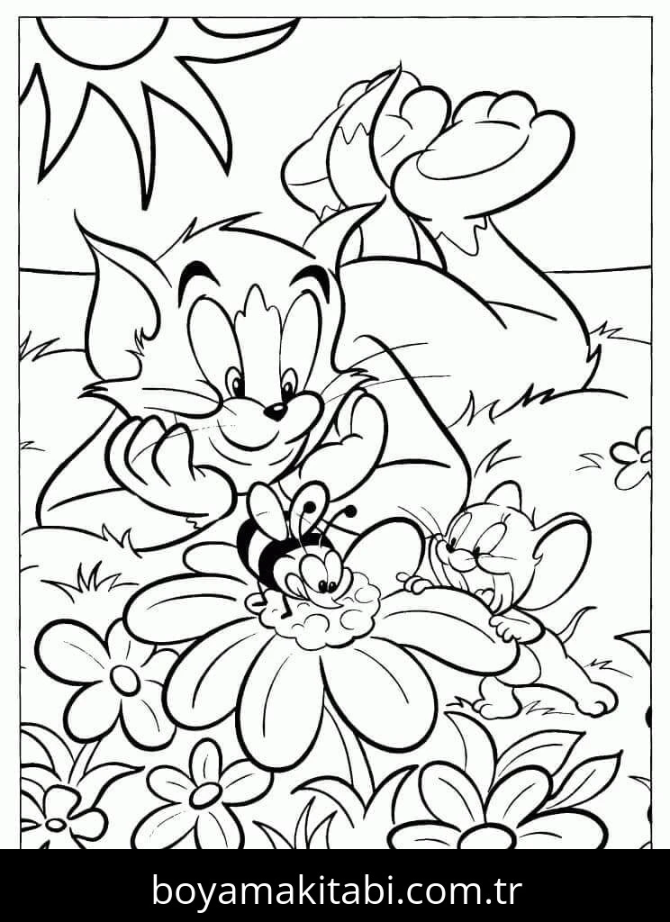 Tom Ve Jerry boyama sayfası #73 – PDF indir, sevimli karakter