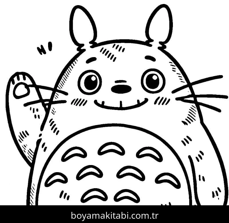 Totoro boyama sayfası – eğitici aktivite, yaratıcılık