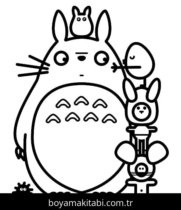 Totoro boyama sayfası – ücretsiz yazdır, boyama etkinliği