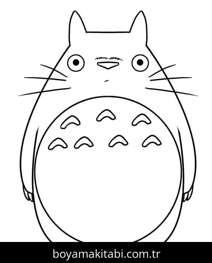 Totoro boyama sayfası – evde etkinlik, ücretsiz yazdır