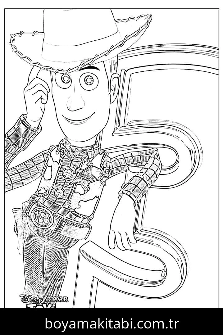 Toy Story boyama sayfası – boyama çalışması, yaratıcılığı geliştirir