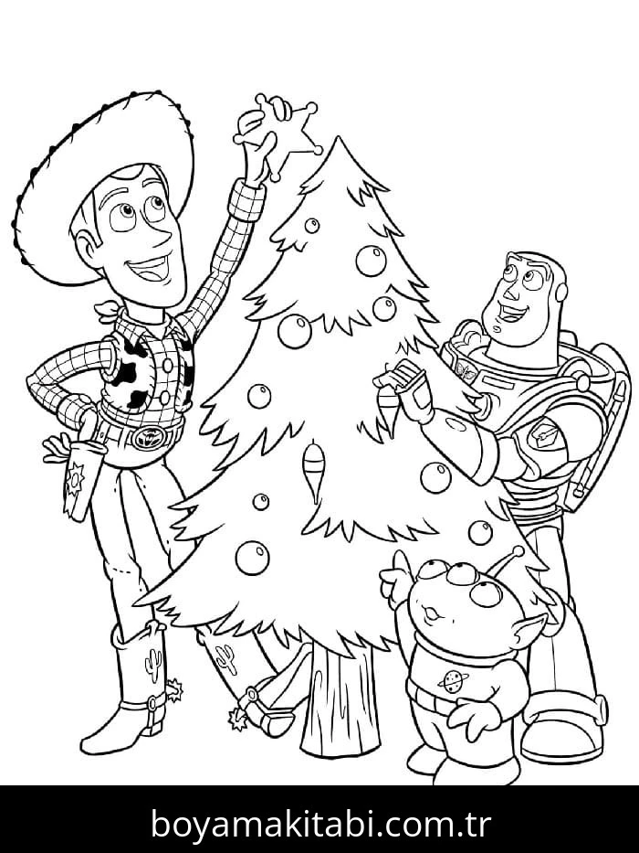 Toy Story boyama sayfası – boyama etkinliği, çocuk aktivitesi
