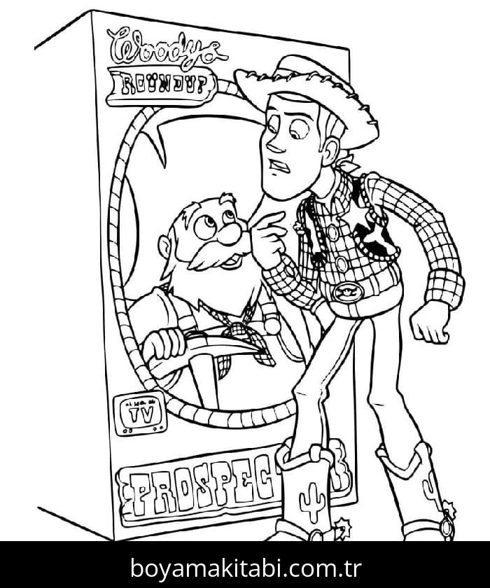 Toy Story boyama sayfası – renkli çizimler, okul öncesi