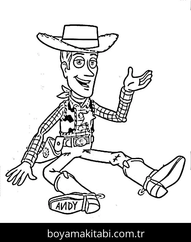 Toy Story boyama sayfası – eğlenceli etkinlik, el becerilerini geliştirir