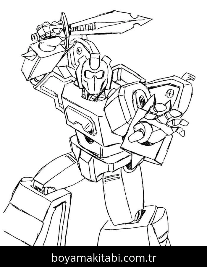 Transformers boyama sayfası #97 – sabır ve özgüven kazandırır, yaratıcı sanat çalışması