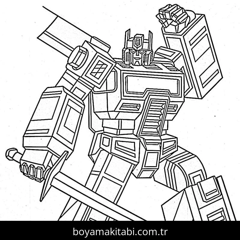 Transformers boyama sayfası #103 – günlük etkinlik önerisi, kolay boyama