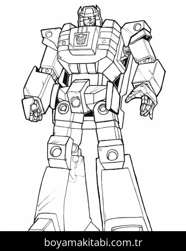 Transformers boyama sayfası #108 – PDF indir, sevimli karakter