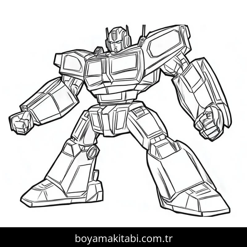 Transformers boyama sayfası #115 – sevimli karakter, sanatsal çalışma