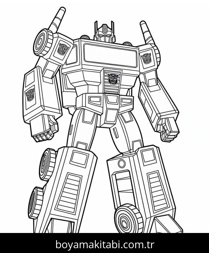 Transformers boyama sayfası #117 – eğitici aktivite, yaratıcılık