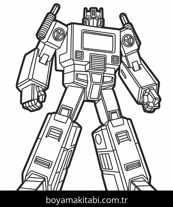 Transformers boyama sayfası #118 – el becerilerini geliştirir, boyama çalışması