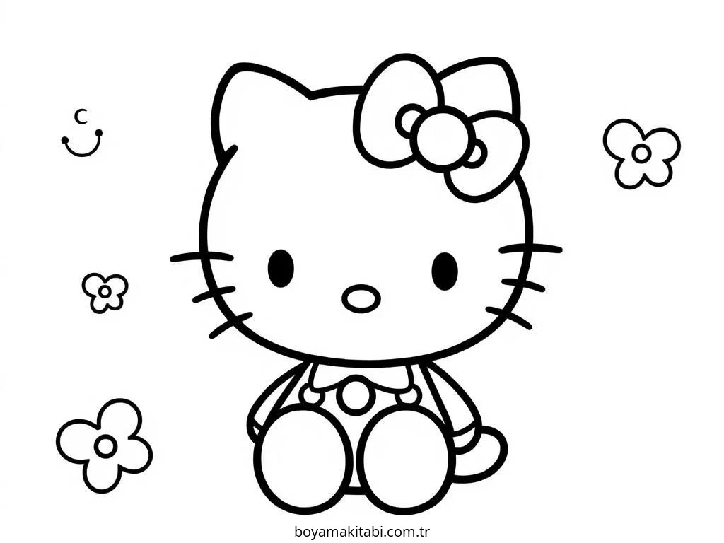 Hello Kitty boyama sayfası – boyama etkinliği, çocuk aktivitesi