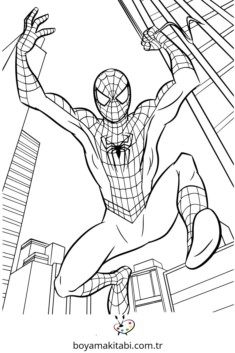Spiderman boyama sayfası #108 – okul öncesi, evde etkinlik