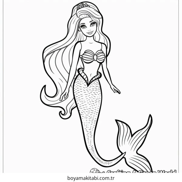 Barbie boyama sayfası – okul öncesi, evde etkinlik