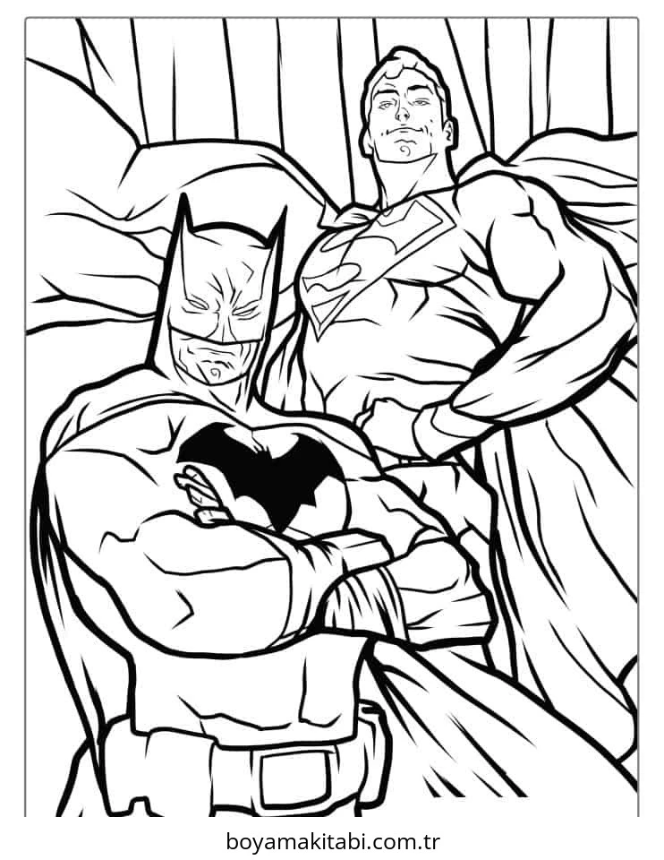 Batman boyama sayfası – keyifli zaman, renkli çizimler