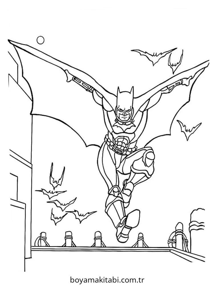 Batman boyama sayfası – okul öncesi, evde etkinlik