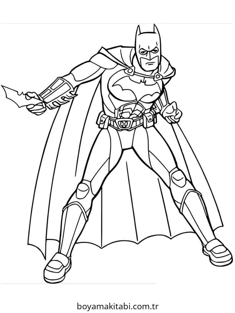 Batman boyama sayfası – boyama çalışması, yaratıcılığı geliştirir