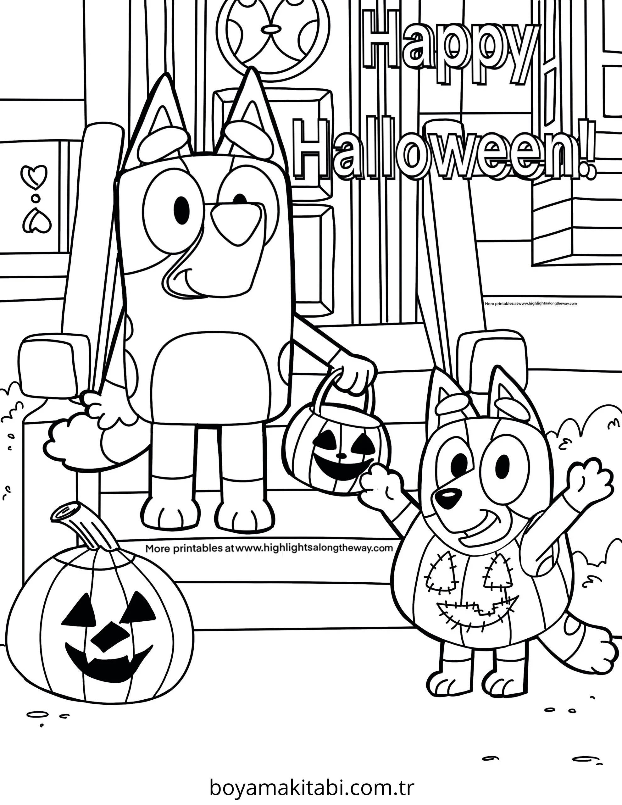 Bluey boyama sayfası – eğitici aktivite, yaratıcılık