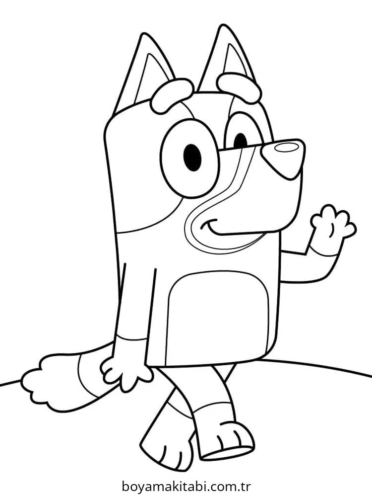 Bluey boyama sayfası – yaratıcılığı geliştirir, keyifli zaman