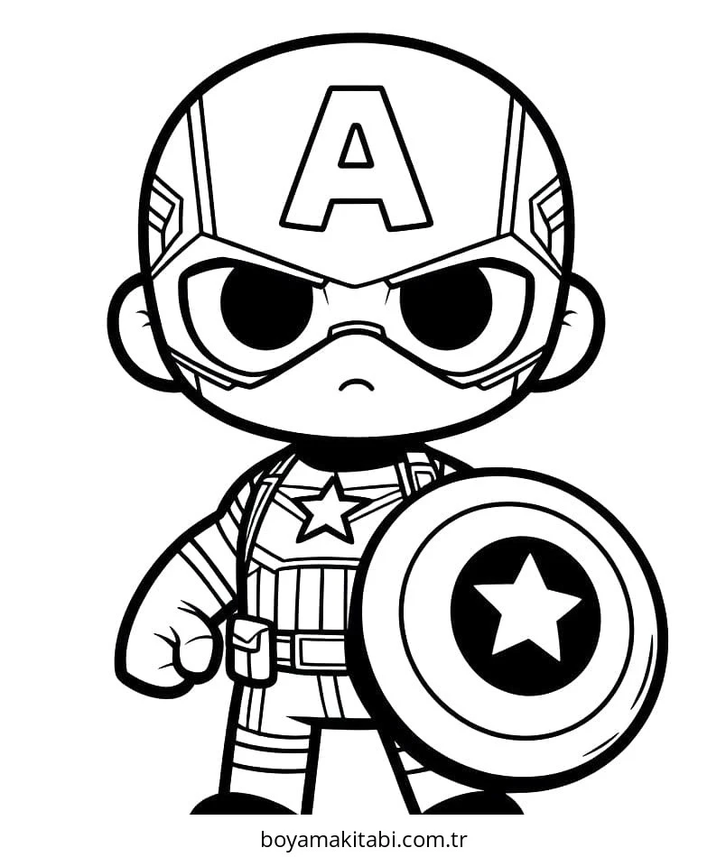 Captain America boyama sayfası – ücretsiz yazdır, boyama etkinliği