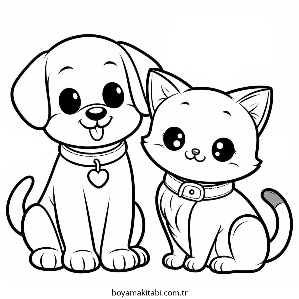 Kedi boyama sayfası #574 – ilkokul öğrencileri için, hayal gücünü besler