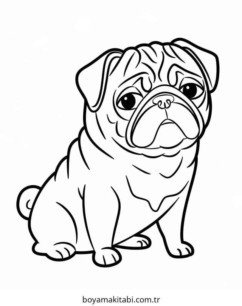 Köpek boyama sayfası #762 – sevimli karakter, sanatsal çalışma