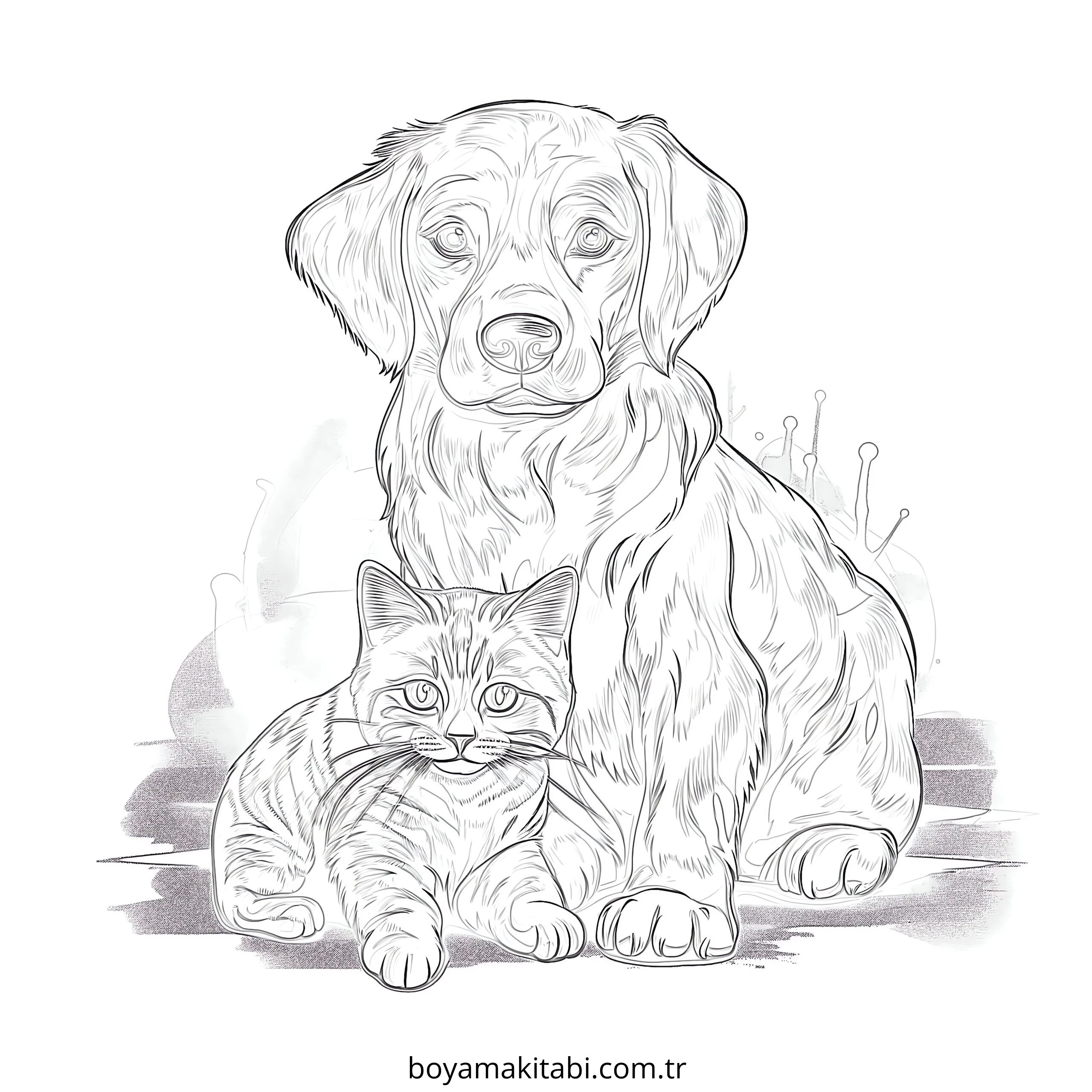 Köpek boyama sayfası #763 – çizgi film temalı, basit çizim