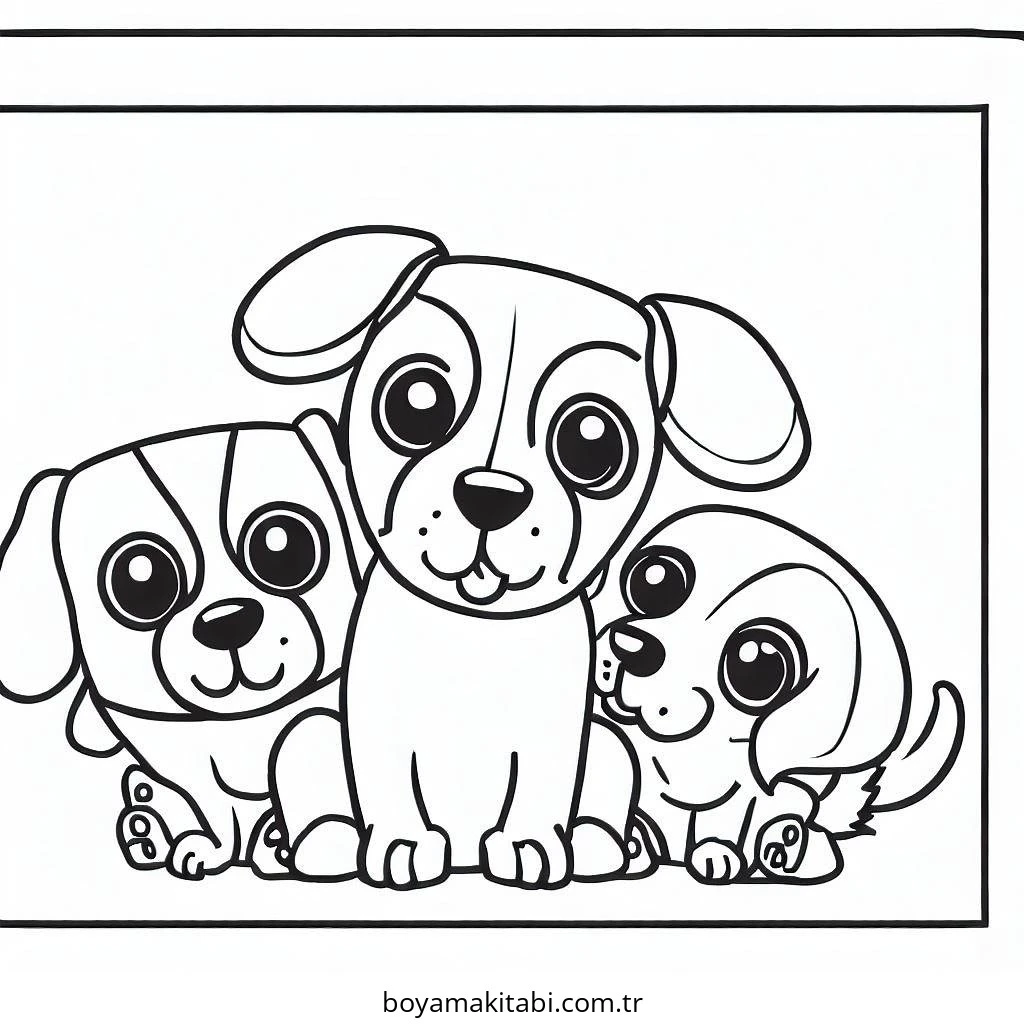 Köpek boyama sayfası #773 – renkli çizimler, dikkat ve odaklanma geliştirir