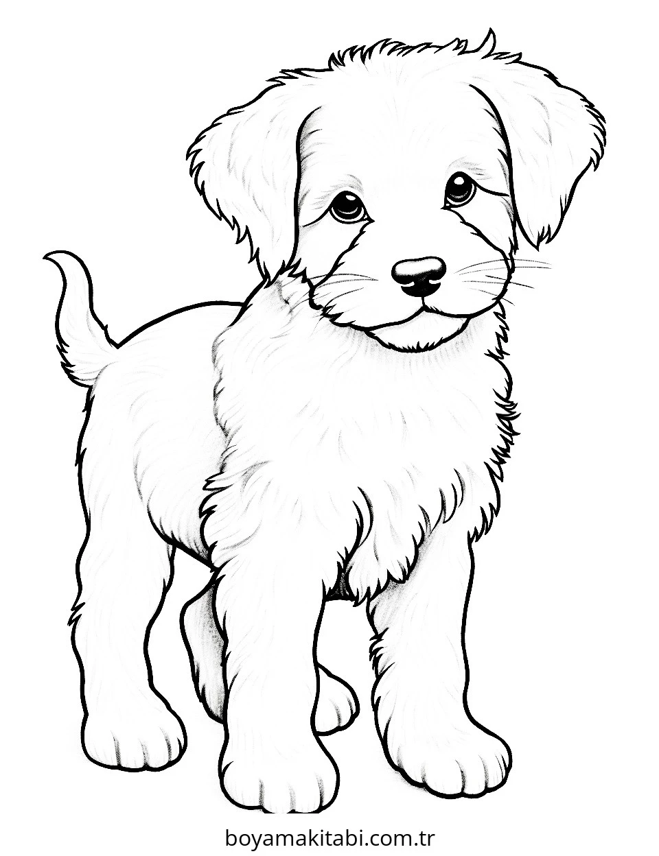 Köpek boyama sayfası #780 – dikkat ve odaklanma geliştirir, A4 baskıya uygun