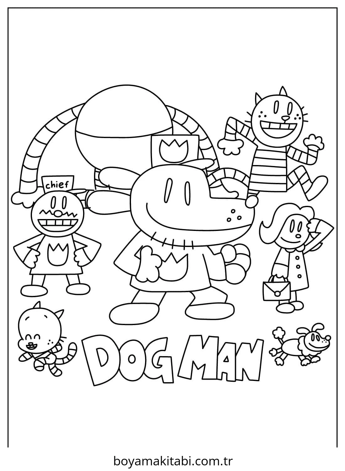 Köpek boyama sayfası – sanatsal çalışma, çocuklar için