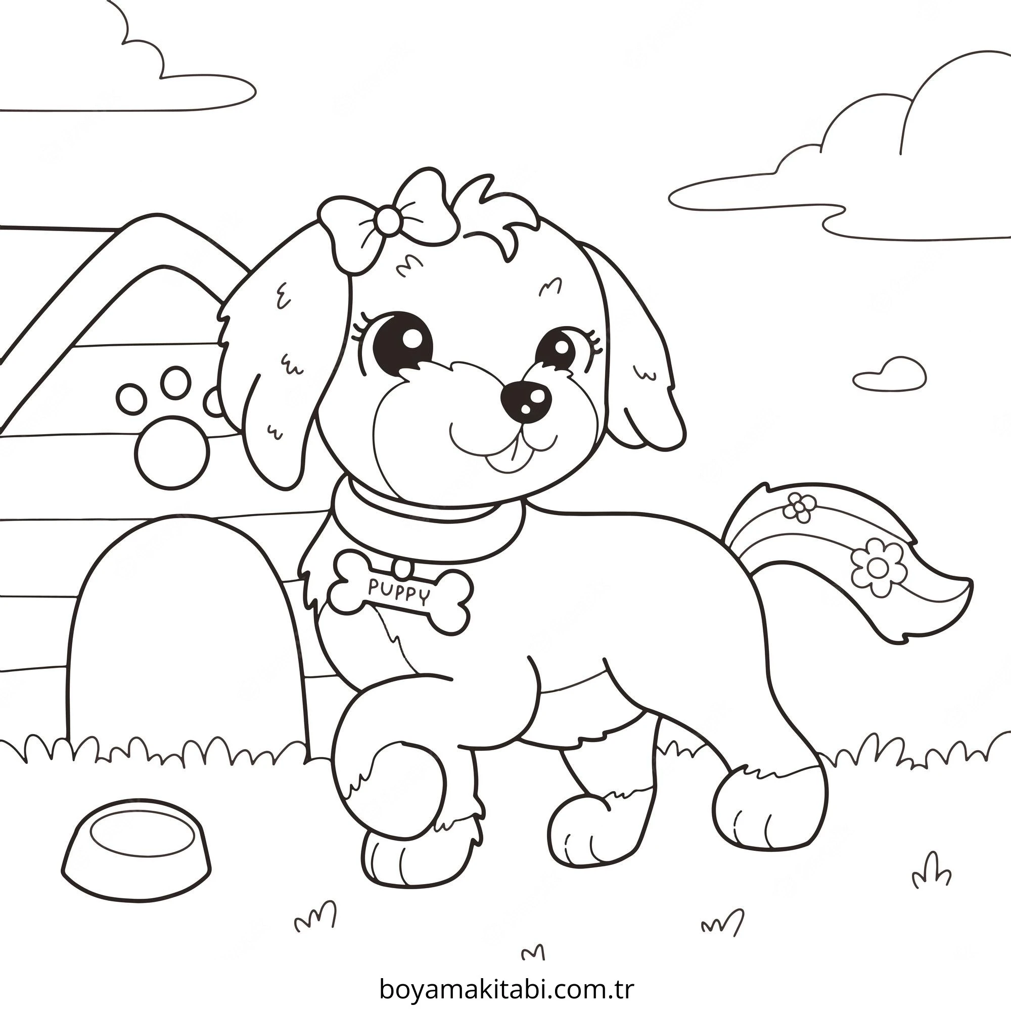 Köpek boyama sayfası #793 – eğlenceli öğrenme deneyimi, okul öncesi